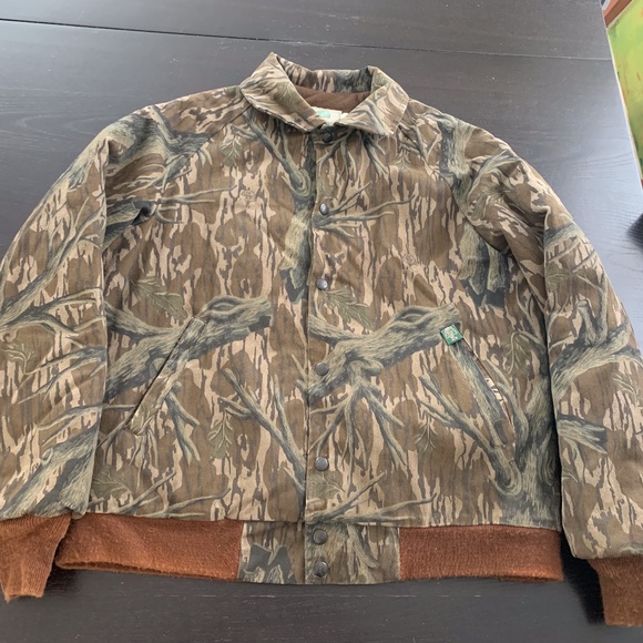 Vintage Mens Mossy Oak Camo Insulated Hunting Jacket Size Medium USA Made - Picture 1 of 10